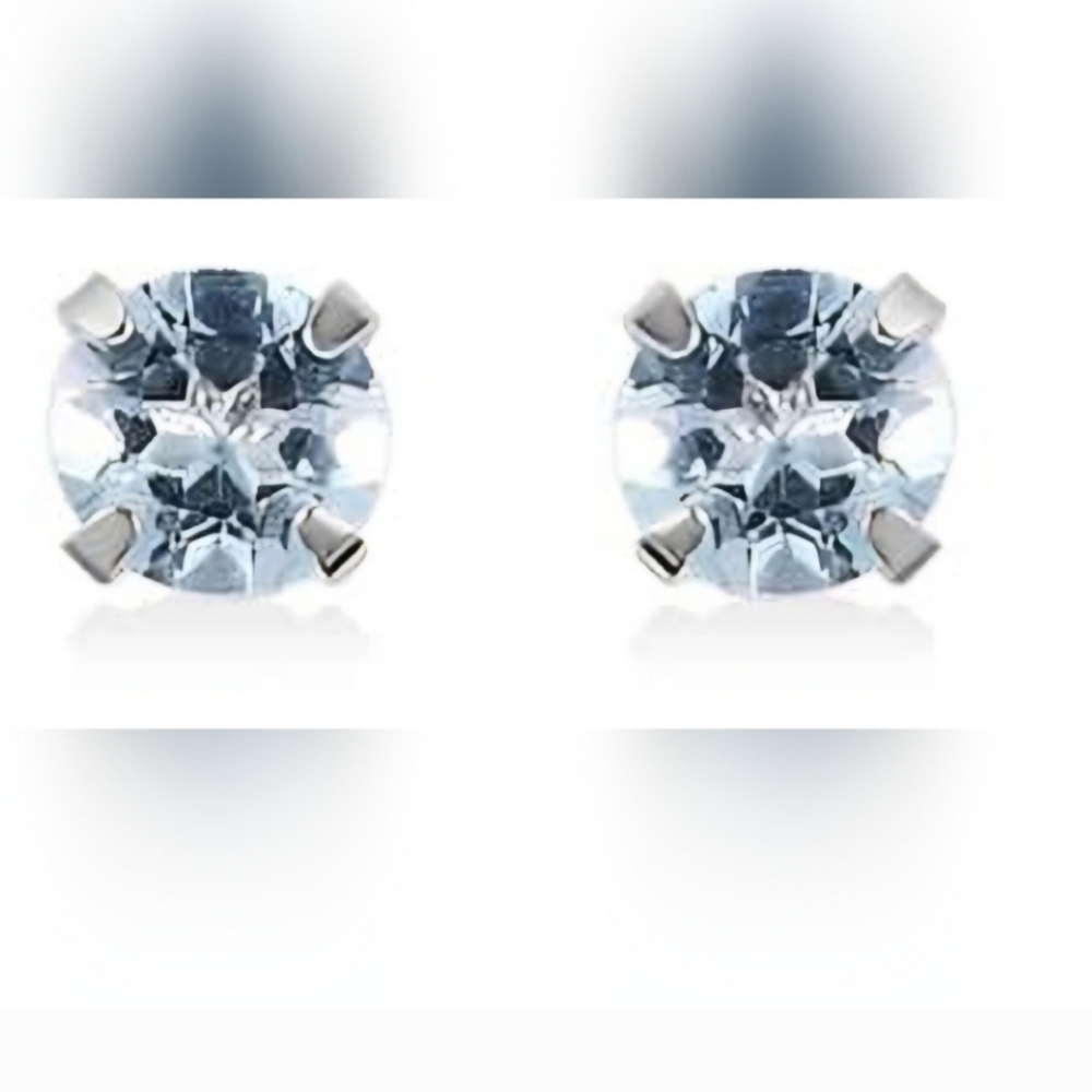 Sky Blue Topaz Stud Earrings